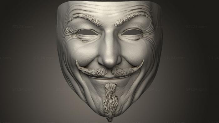 Mask (Vendetta Mask, MS_0289) 3D models for cnc